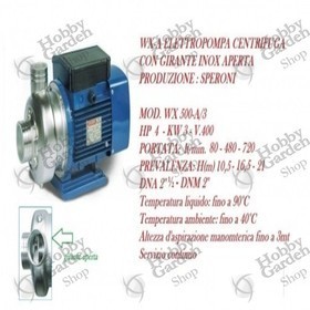 CENTRIFUGHE GIRANTE INOX EL.SPER WX500/A/3 40050 S/CE*