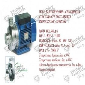 CENTRIFUGHE GIRANTE INOX EL.SPER EL.SPER WX 300 A/1.1 40050 S/CE*