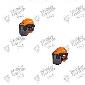 Set casco ADVANCE Arancione con reticella in nylon