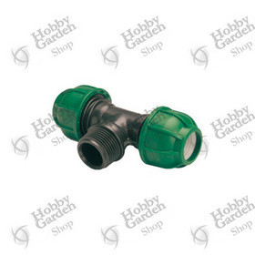 tee a 90 con deriv. fil. maschio PN10 alta pressione 16 x 1/2